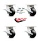 Service Caster 4 Inch Kingpinless Phenolic Wheel Swivel Caster Set with Brakes and Swivel Locks SCC-KP30S420-PHR-SLB-BSL-4 - alternate 2